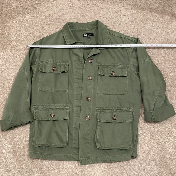 Zara trf women jacket green size s/m - Picture 6 of 9